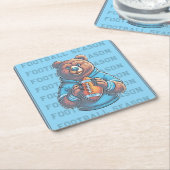 Blue Beer Custom Football Kartonnen Onderzetters (Schuin)