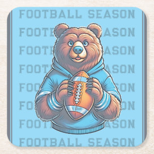 Blue Beer Custom Football Kartonnen Onderzetters