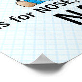 Blue Beer Monogramed Letter N Baby Room Poster (Hoek)