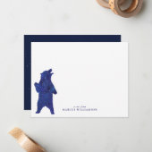 Blue Beer persoonlijke briefpapier Notitiekaartje (Voorkant / Achterkant in situ)