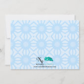 Blue Beer Retro Flowers Baby shower Uitnodiging (Achterkant)