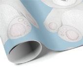 Blue Beer Waterverf Boy Baby shower Wrapping Pape Cadeaupapier (Rol Hoek)