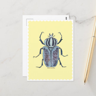 Blue Beetle Aquarel Briefkaart