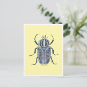 Blue Beetle Aquarel Briefkaart (Staand voorkant)