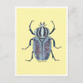 Blue Beetle Aquarel Briefkaart (Voorkant)