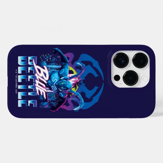Blue Beetle Retrowave City zonsondergang Case-Mate iPhone Case (Achterkant (horizontaal))