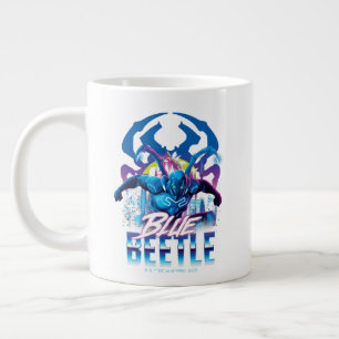 Blue Beetle Retrowave City zonsondergang Grote Koffiekop