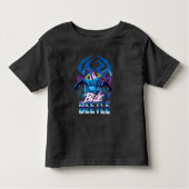 Blue Beetle Retrowave City zonsondergang Kinder Shirts (Voorkant)