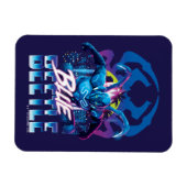 Blue Beetle Retrowave City zonsondergang Magneet (Horizontaal)