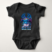 Blue Beetle Retrowave City zonsondergang Romper (Voorkant)