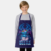 Blue Beetle Retrowave City zonsondergang Schort (Gedragen)