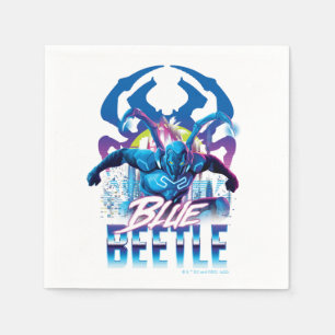 Blue Beetle Retrowave City zonsondergang Servet