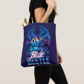 Blue Beetle Retrowave City zonsondergang Tote Bag (Dichtbij)