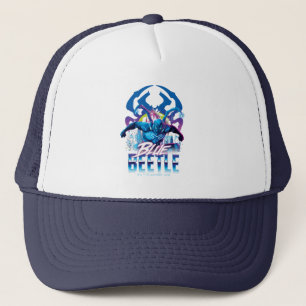 Blue Beetle Retrowave City zonsondergang Trucker Pet