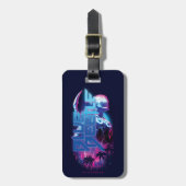 Blue Beetle Retrowave Stadslampjes Bagagelabel (Voorkant verticaal)