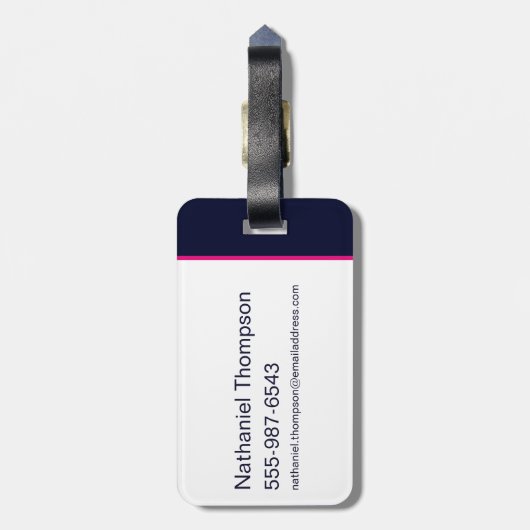 Blue Beetle Retrowave Stadslampjes Bagagelabel (Achterkant verticaal)