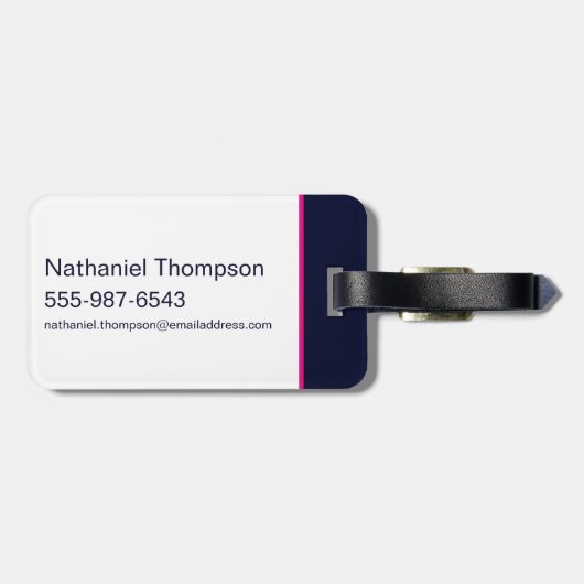 Blue Beetle Retrowave Stadslampjes Bagagelabel (Achterkant horizontaal)