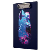 Blue Beetle Retrowave Stadslampjes Klembord (Links)