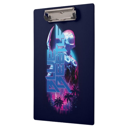 Blue Beetle Retrowave Stadslampjes Klembord (Links)