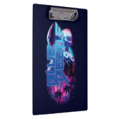 Blue Beetle Retrowave Stadslampjes Klembord (Rechts)