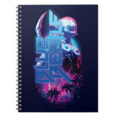 Blue Beetle Retrowave Stadslampjes Notitieboek (Voorkant)