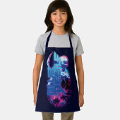 Blue Beetle Retrowave Stadslampjes Schort (Insitu)