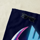 Blue Beetle Retrowave Stadslampjes Strandlaken (In situ)