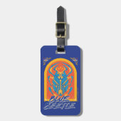 Blue Beetle Scarab Talavera Graphic Bagagelabel (Voorkant verticaal)