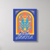 Blue Beetle Scarab Talavera Graphic Canvas Afdruk (Voorkant)