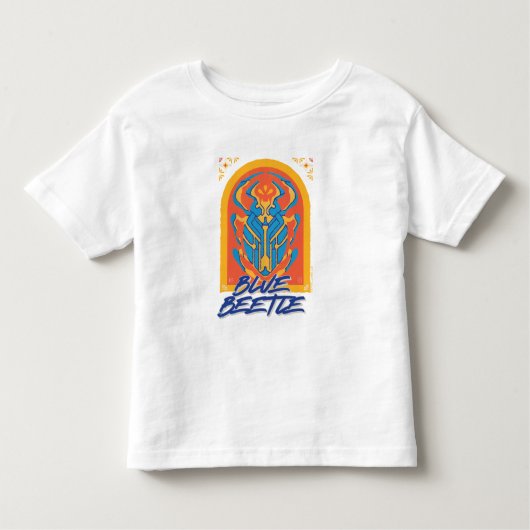 Blue Beetle Scarab Talavera Graphic Kinder Shirts (Voorkant)