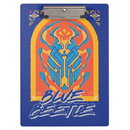 Blue Beetle Scarab Talavera Graphic Klembord (Voorkant)