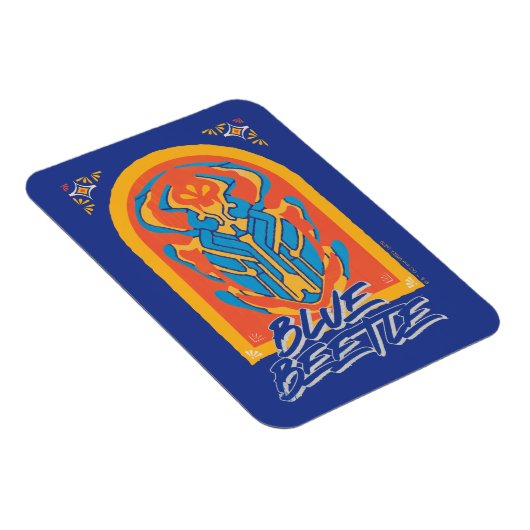 Blue Beetle Scarab Talavera Graphic Magneet (Rechterzijde)