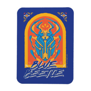 Blue Beetle Scarab Talavera Graphic Magneet