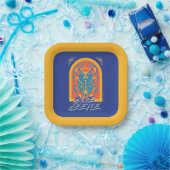 Blue Beetle Scarab Talavera Graphic Papieren Bordje (Feest)