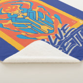 Blue Beetle Scarab Talavera Graphic Sherpa Deken (3/4)