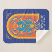 Blue Beetle Scarab Talavera Graphic Sherpa Deken (Voorkant (horizontaal))