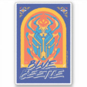 Blue Beetle Scarab Talavera Graphic Sticker (Voorkant)