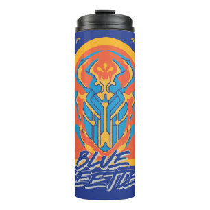 Blue Beetle Scarab Talavera Graphic Thermosbeker