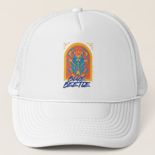 Blue Beetle Scarab Talavera Graphic Trucker Pet (Voorkant)