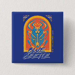 Blue Beetle Scarab Talavera Graphic Vierkante Button 5,1 Cm