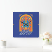 Blue Beetle Scarab Talavera Graphic Vierkante Klok (Huis)