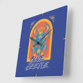 Blue Beetle Scarab Talavera Graphic Vierkante Klok (Hoek)