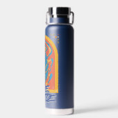 Blue Beetle Scarab Talavera Graphic Waterfles (Achterkant)