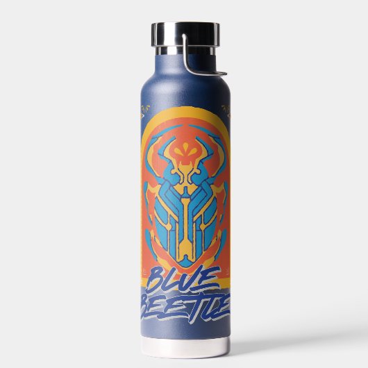 Blue Beetle Scarab Talavera Graphic Waterfles (Links)