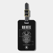 Blue Beetle Scarab Tech Graphic Bagagelabel (Voorkant verticaal)