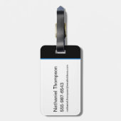 Blue Beetle Scarab Tech Graphic Bagagelabel (Achterkant verticaal)