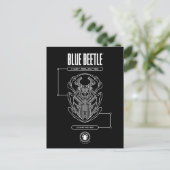 Blue Beetle Scarab Tech Graphic Briefkaart (Staand voorkant)