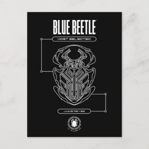 Blue Beetle Scarab Tech Graphic Briefkaart