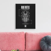 Blue Beetle Scarab Tech Graphic Canvas Afdruk (Insitu (Woonkamer))