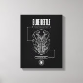Blue Beetle Scarab Tech Graphic Canvas Afdruk (Voorkant)